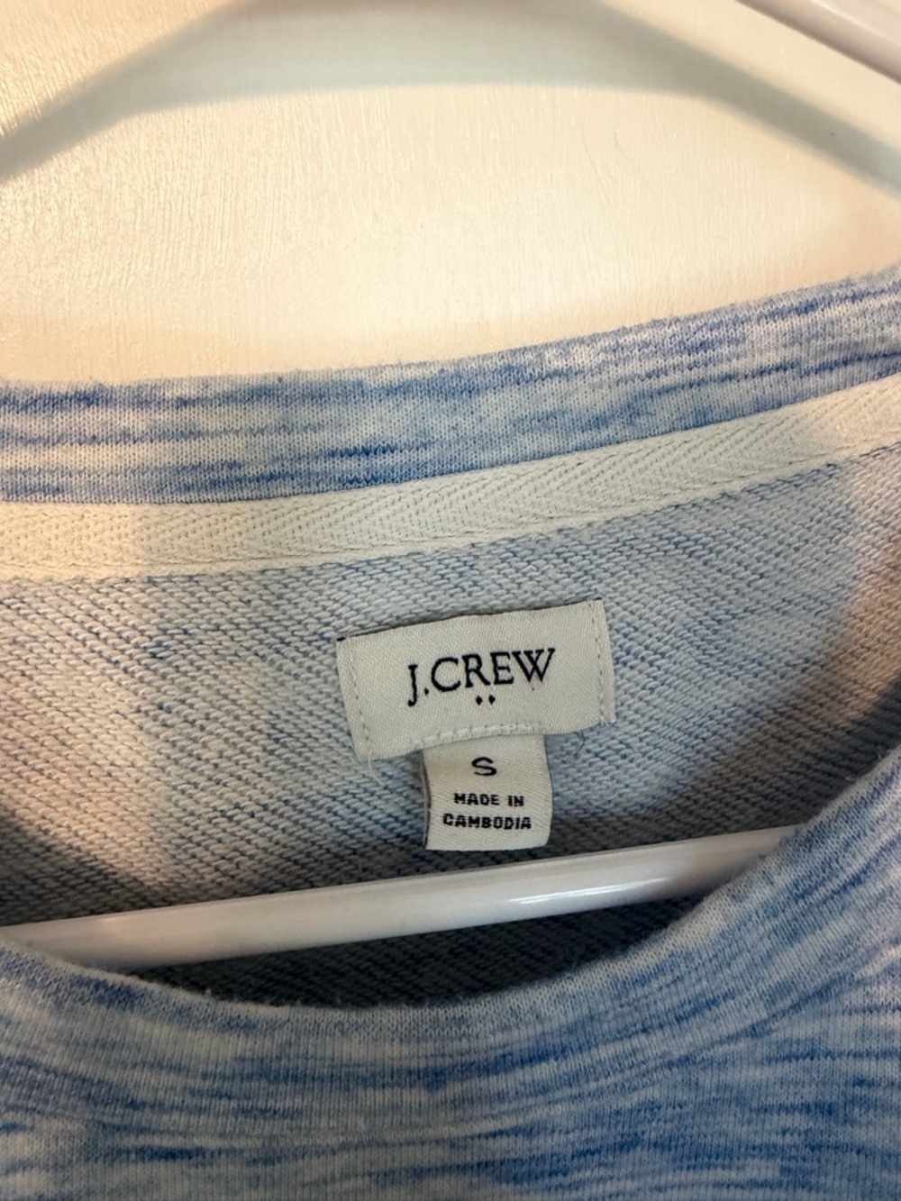 J. Crew Heathered Sky Blue Crewneck Sweater - Picture 2 of 3